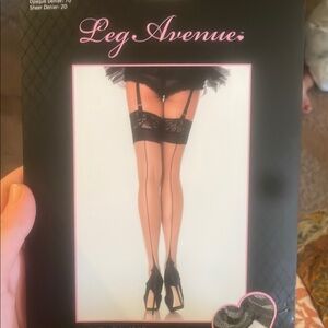 Leg Avenue Black Sheer Stockings